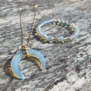 Opalite necklace and bracelet